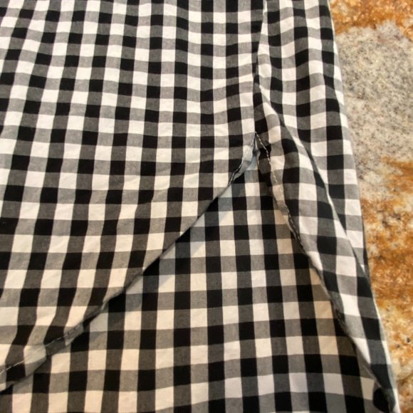 Oversized Madewell Gingham-Play Button-Down Shirt - Size XXS - Picture 7 of 16